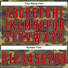 Load image into Gallery viewer, Custom Camo Red-Black Authentic Salute To Service Baseball Jersey