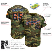 Load image into Gallery viewer, Custom Camo Black-Powder Blue Authentic Salute To Service Baseball Jersey