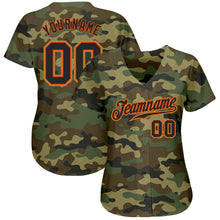 Load image into Gallery viewer, Custom Camo Black-Orange Authentic Salute To Service Baseball Jersey