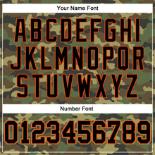 Load image into Gallery viewer, Custom Camo Black-Orange Authentic Salute To Service Baseball Jersey