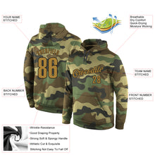 Load image into Gallery viewer, Custom Stitched Camo Old Gold-Black Sports Pullover Sweatshirt Salute To Service Hoodie