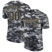 Load image into Gallery viewer, Custom Camo Black-Cream Performance Salute To Service T-Shirt