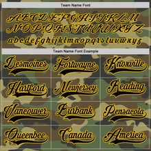 Load image into Gallery viewer, Custom Camo Black-Gold Salute To Service Hockey Jersey