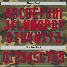 Load image into Gallery viewer, Custom Camo Red-Navy Salute To Service Hockey Jersey