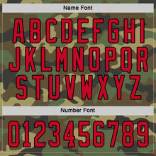 Load image into Gallery viewer, Custom Camo Red-Black Salute To Service Hockey Jersey