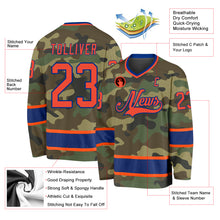 Load image into Gallery viewer, Custom Camo Orange-Royal Salute To Service Hockey Jersey