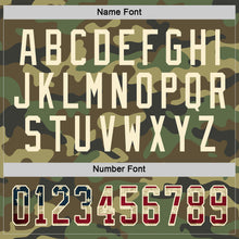 Load image into Gallery viewer, Custom Camo Vintage USA Flag-Red Salute To Service Hockey Jersey