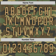 Load image into Gallery viewer, Custom Camo Old Gold-Black Salute To Service Hockey Jersey