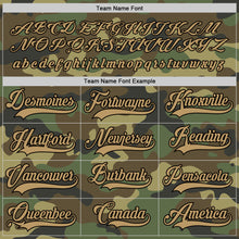 Load image into Gallery viewer, Custom Camo Old Gold-Black Salute To Service Hockey Jersey