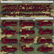 Load image into Gallery viewer, Custom Camo Maroon-Black Salute To Service Hockey Jersey