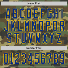 Load image into Gallery viewer, Custom Camo Royal-Gold Salute To Service Hockey Jersey