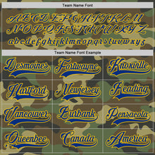 Load image into Gallery viewer, Custom Camo Royal-Gold Salute To Service Hockey Jersey