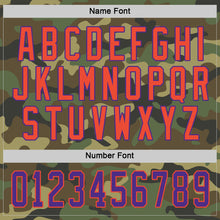 Load image into Gallery viewer, Custom Camo Purple-Orange Salute To Service Hockey Jersey