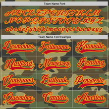 Load image into Gallery viewer, Custom Camo Red-Gold Salute To Service Hockey Jersey