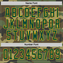 Load image into Gallery viewer, Custom Camo Green-Gold Salute To Service Hockey Jersey