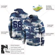Load image into Gallery viewer, Custom Stitched Camo Navy-White Sports Pullover Sweatshirt Salute To Service Hoodie