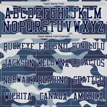 Load image into Gallery viewer, Custom Stitched Camo Navy-White Sports Pullover Sweatshirt Salute To Service Hoodie