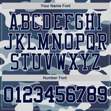 Load image into Gallery viewer, Custom Stitched Camo Navy-White Sports Pullover Sweatshirt Salute To Service Hoodie