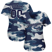 Load image into Gallery viewer, Custom Camo Navy-Gray Authentic Salute To Service Baseball Jersey