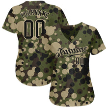 Load image into Gallery viewer, Custom Camo Black-Cream Authentic Salute To Service Baseball Jersey