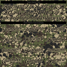 Load image into Gallery viewer, Custom Camo Black-Cream Authentic Salute To Service Baseball Jersey