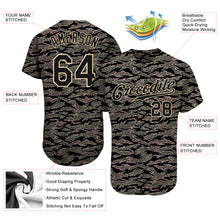 Load image into Gallery viewer, Custom Camo Black-Cream Authentic Salute To Service Baseball Jersey