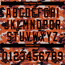 Load image into Gallery viewer, Custom Camo Black-Orange Authentic Salute To Service Baseball Jersey