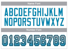 Load image into Gallery viewer, Custom Light Gray Panther Blue-Black Drift Fashion Football Jersey