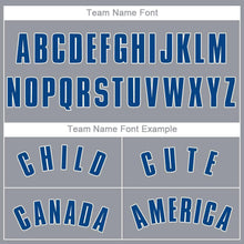 Load image into Gallery viewer, Custom Gray Red-Royal Baseball Jersey