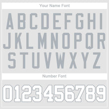 Load image into Gallery viewer, Custom White Gray Baseball Jersey