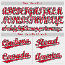 Load image into Gallery viewer, Custom White Red-Black Baseball Jersey