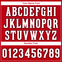 Load image into Gallery viewer, Custom Red White-Black Baseball Jersey