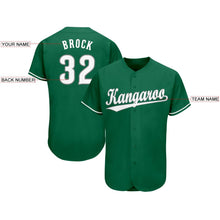 Load image into Gallery viewer, Custom Kelly Green White-Gray Baseball Jersey