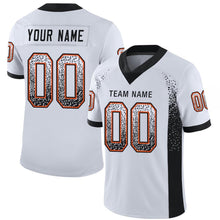 Load image into Gallery viewer, Custom White Black-Orange Drift Fashion Football Jersey