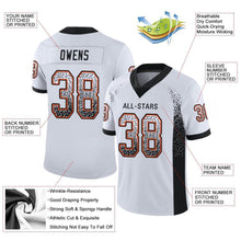 Load image into Gallery viewer, Custom White Black-Orange Drift Fashion Football Jersey