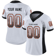 Load image into Gallery viewer, Custom White Black-Orange Drift Fashion Football Jersey