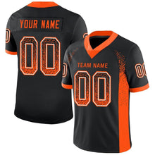Load image into Gallery viewer, Custom Black Orange-White Drift Fashion Football Jersey