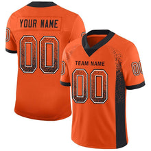 Load image into Gallery viewer, Custom Orange Black-White Drift Fashion Football Jersey