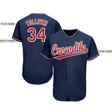 Load image into Gallery viewer, Custom Navy Red-White Baseball Jersey