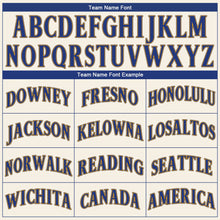 Load image into Gallery viewer, Custom Cream Royal-Gold Authentic Baseball Jersey