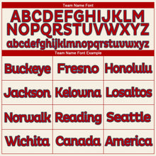 Load image into Gallery viewer, Custom Cream Red-Royal Authentic Baseball Jersey