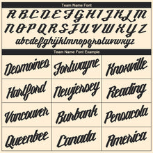 Load image into Gallery viewer, Custom Cream Black Round Neck Suit Basketball Jersey - Fcustom