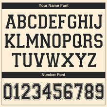 Load image into Gallery viewer, Custom Cream Black V-Neck Basketball Jersey - Fcustom