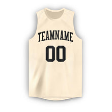 Load image into Gallery viewer, Custom Cream Black Round Neck Basketball Jersey - Fcustom