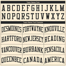 Load image into Gallery viewer, Custom Cream Black Round Neck Basketball Jersey - Fcustom