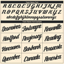 Load image into Gallery viewer, Custom Cream Black Round Neck Basketball Jersey - Fcustom