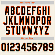 Load image into Gallery viewer, Custom Cream Black Orange-Old Gold Authentic Baseball Jersey