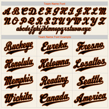Load image into Gallery viewer, Custom Cream Black Orange-Old Gold Authentic Baseball Jersey