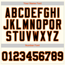 Load image into Gallery viewer, Custom Cream Black Orange-Old Gold Authentic Baseball Jersey