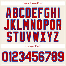 Load image into Gallery viewer, Custom Cream Red-Royal Authentic Baseball Jersey